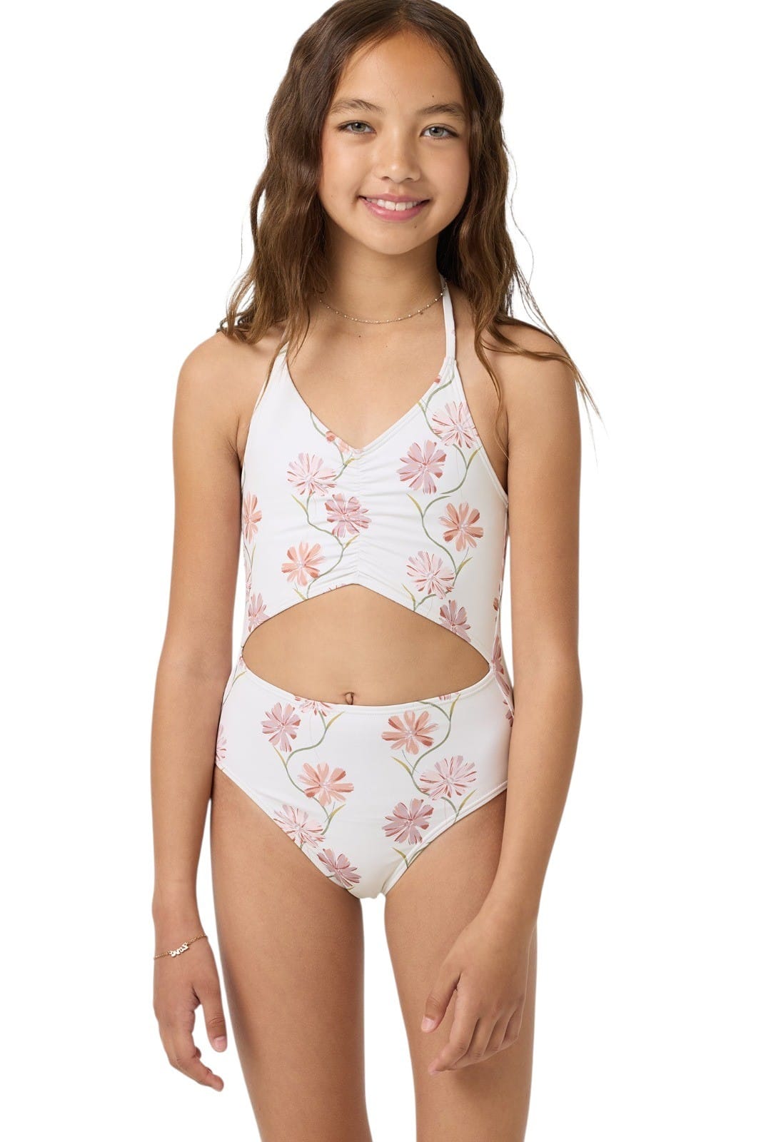 O'Neill Ivy Floral Cinched One Piece TOFU 8
