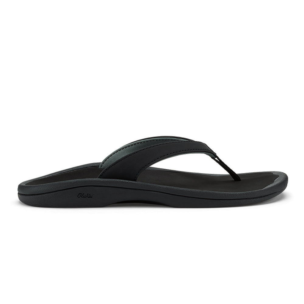 Olukai Ohana Lahi Womens Sandal 4040-Black-Black 10