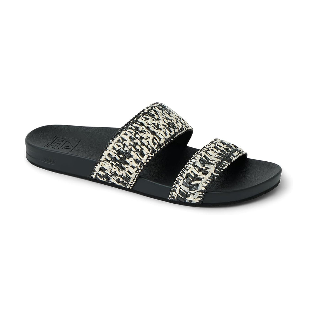 Reef Cushion Vista Womens Sandal Black-White Braid 6