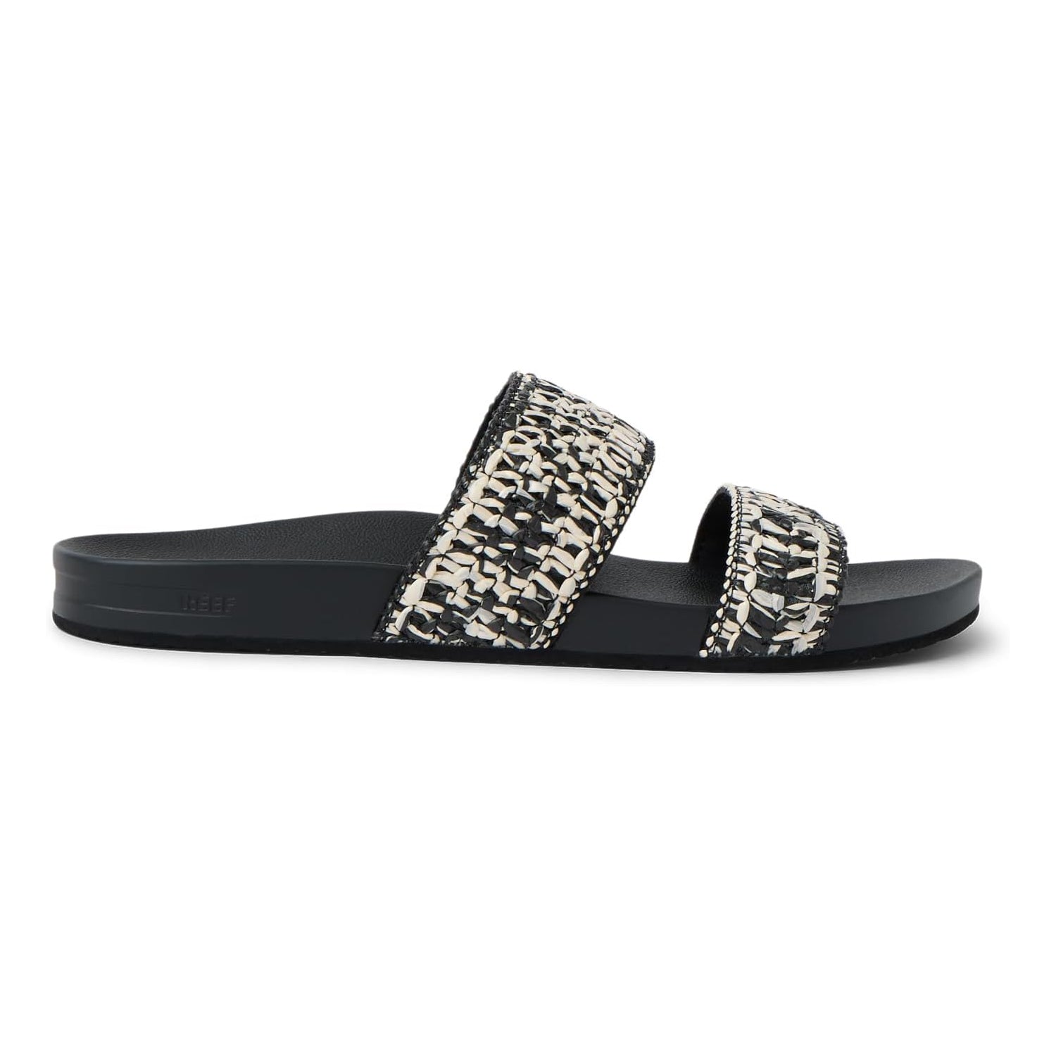 Reef Cushion Vista Womens Sandal Black-White Braid 10