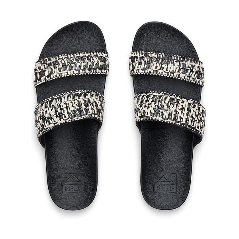 Reef Cushion Vista Womens Sandal Black-White Braid 11