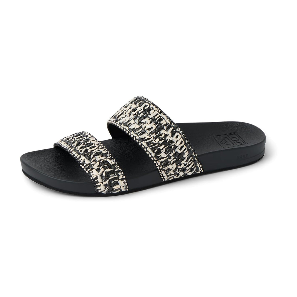 Reef Cushion Vista Womens Sandal Black-White Braid 7