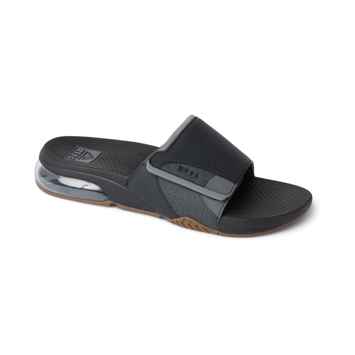 Reef Fanning + Slide Mens Sandal Black-Grey 13