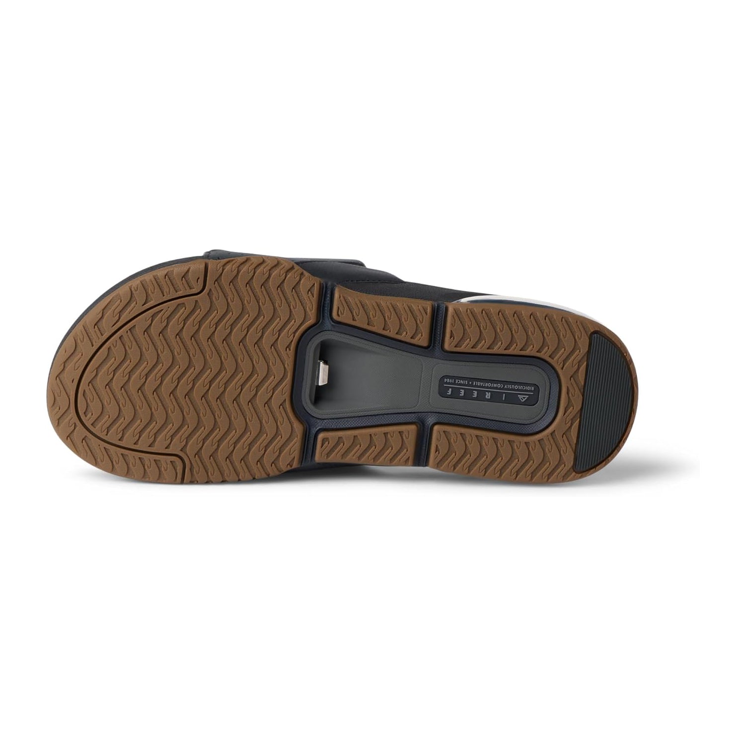Reef Fanning + Slide Mens Sandal Black-Grey 7