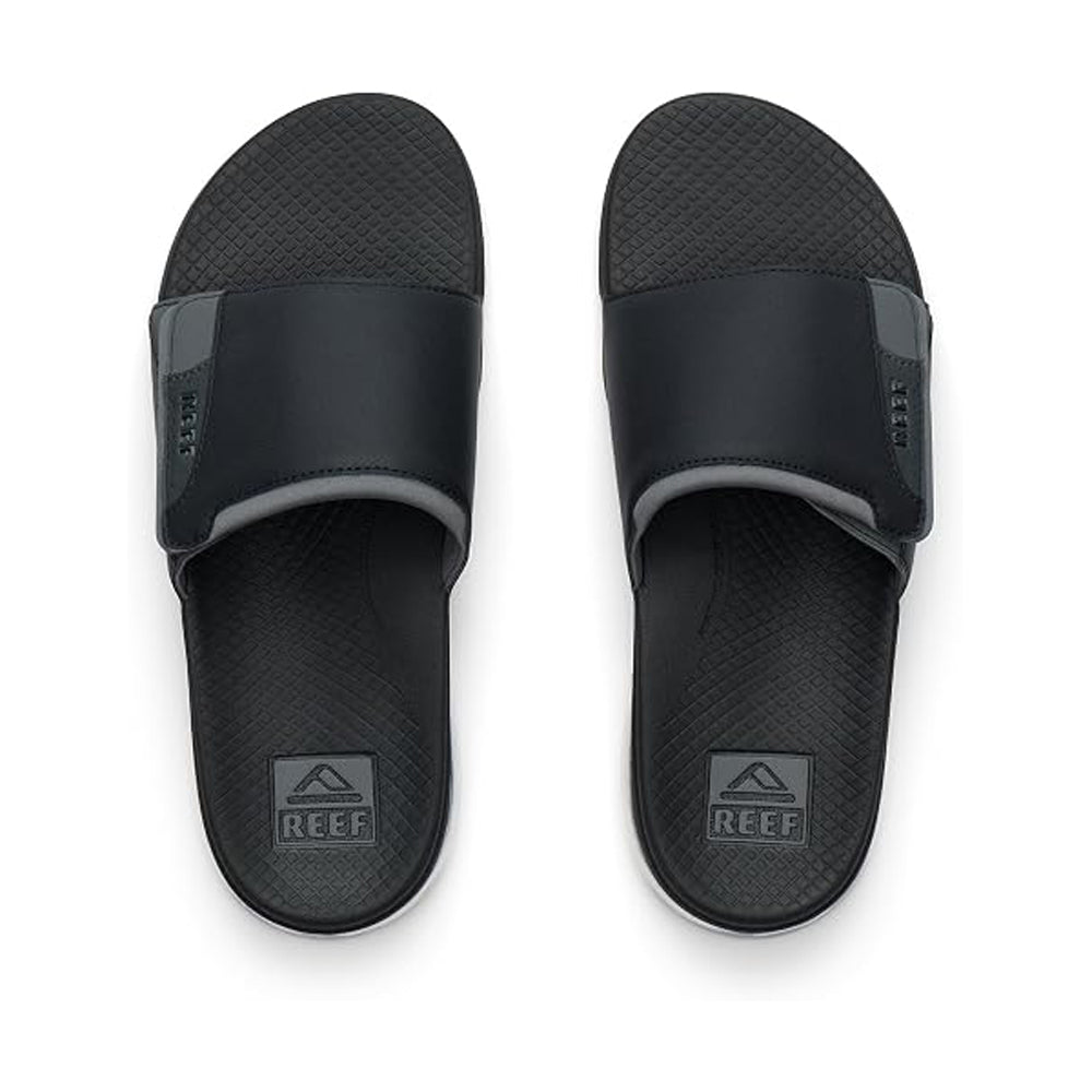 Reef Fanning + Slide Mens Sandal Black-Grey 9