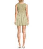 Blu Pepper Gingham Smocked Mini Dress LightOlive S