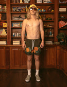 Duvin Tropical Orange Swim Short Black S