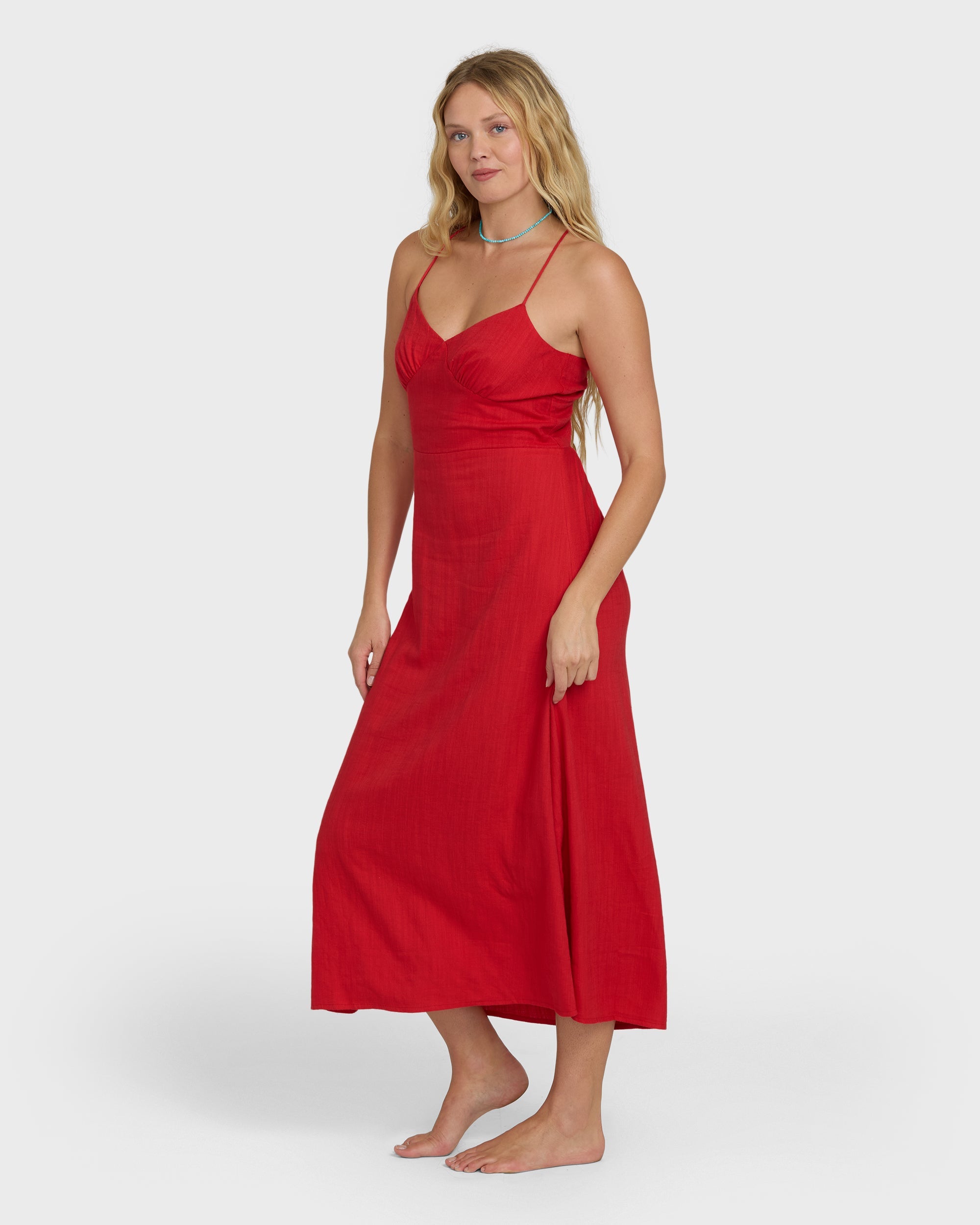 BILLABONG TAKE IT BACK MAXI DRS Dress FIESTA RED M