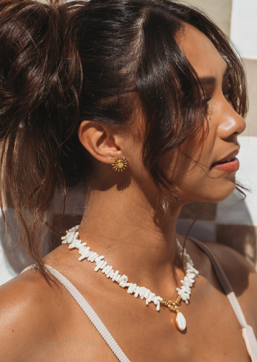 Salty Cali Waimea Necklace  White OS