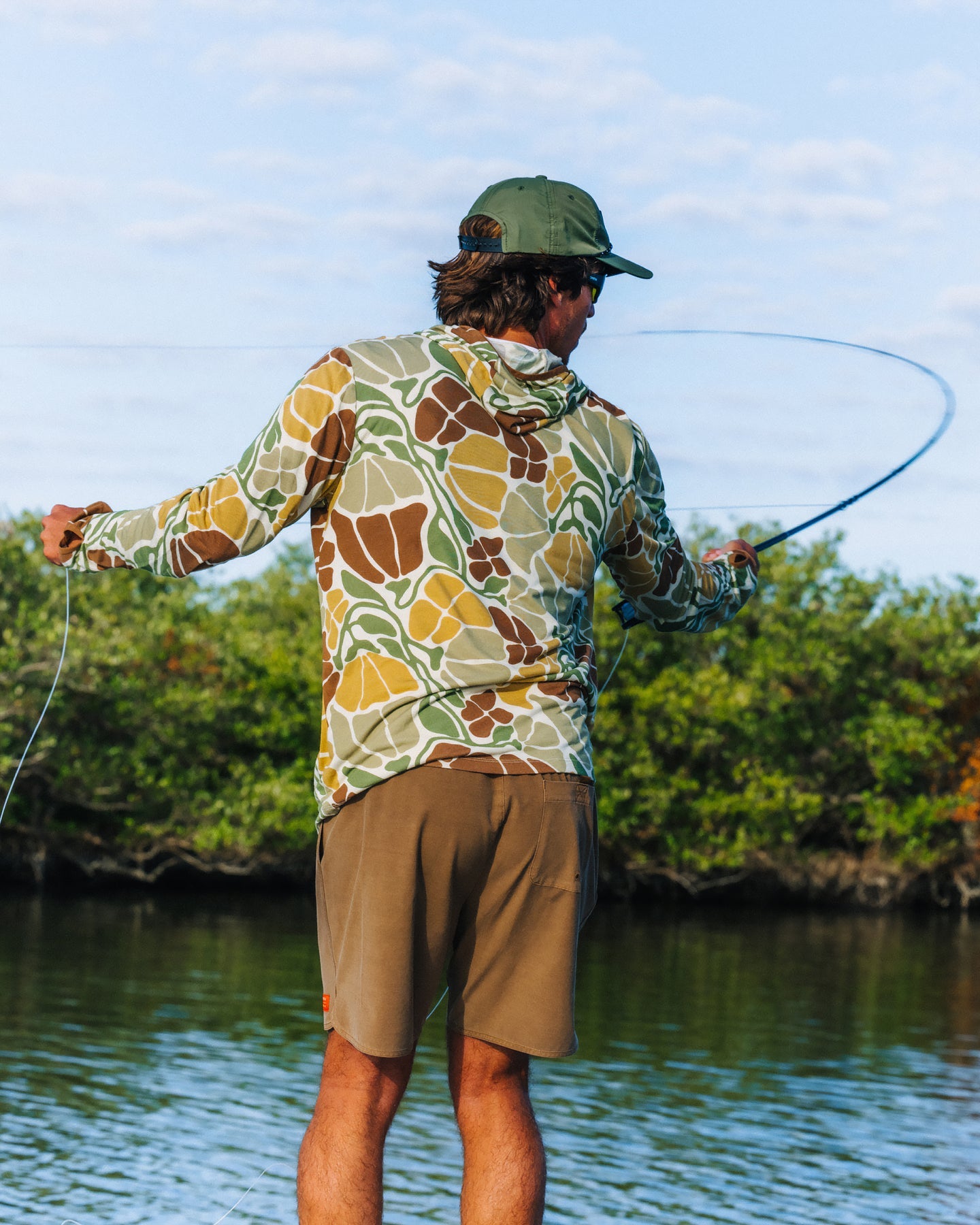 Free Fly Bamboo Lightweight Hoodie FloralCamo M