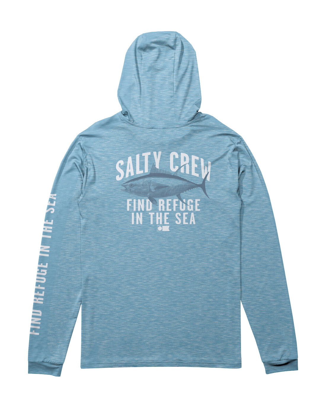 Salty Crew Bitmap Boys Hood Sunshirt Blue Heather S