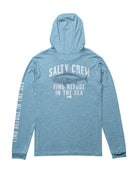Salty Crew Bitmap Boys Hood Sunshirt Blue Heather S