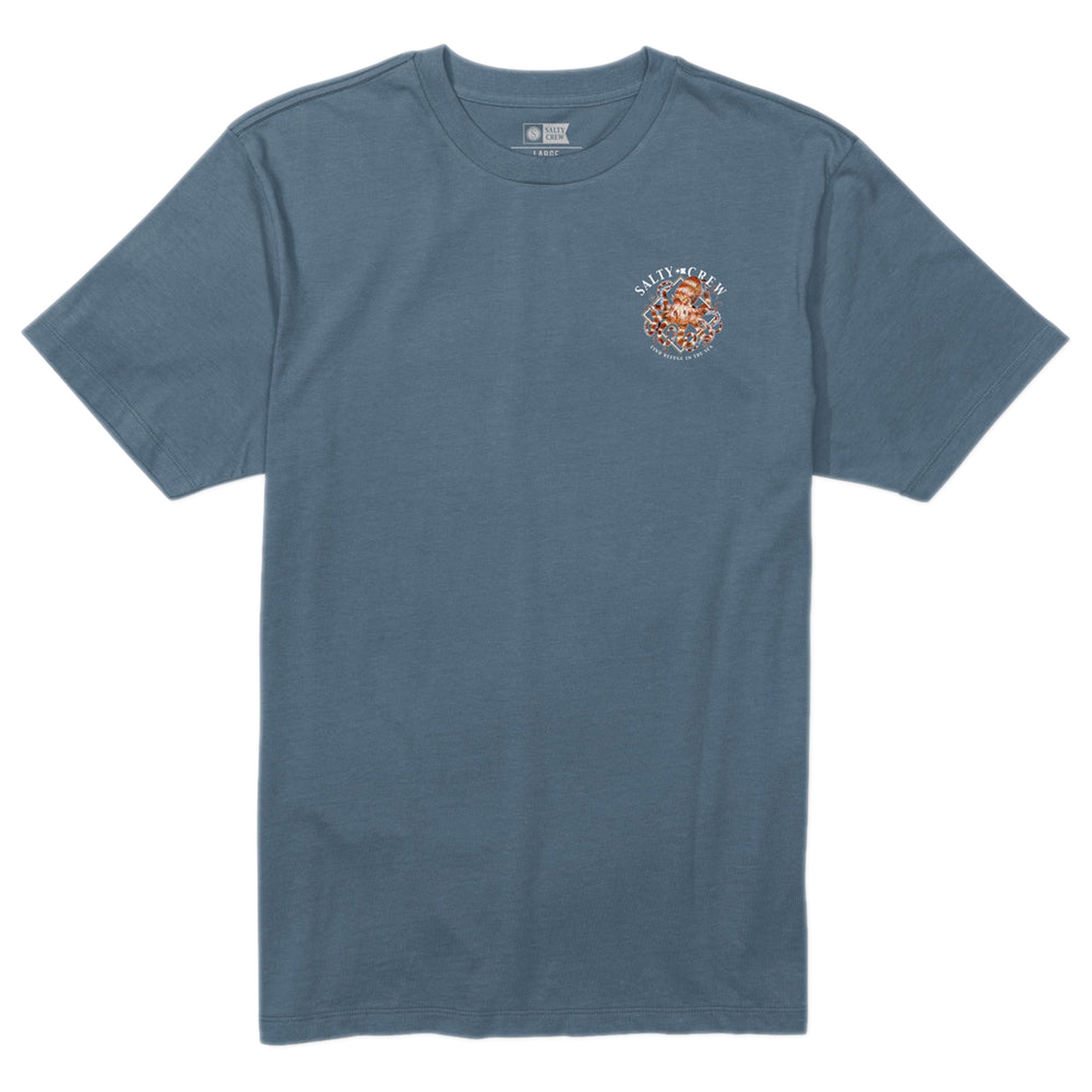 Salty Crew OCTOPOD CREW TEE - Shirt Slate XXL