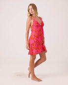 Roxy Sun Chasers Plunge Dress PINK COMBO S