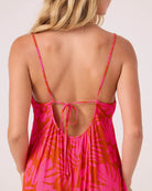 Roxy Sun Chasers Plunge Dress PINK COMBO S