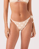 Roxy Puka Dots Tie Side Cheeky Nnn Neutral Combo XS