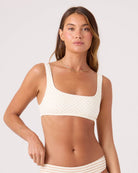 Roxy PUKA DOTS SQUARE NECK NNN Shirt Neutral Combo L