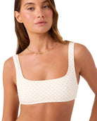 Roxy PUKA DOTS SQUARE NECK NNN Shirt Neutral Combo M