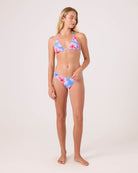 Roxy HIBISCUS DAZE MINI TIKI TRI Top BLUE HAZE HIBISCUS S