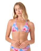 Roxy HIBISCUS DAZE MINI TIKI TRI Top BLUE HAZE HIBISCUS M