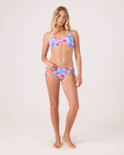 Roxy HIBISCUS DAZE ATHLETIC TRI Top BLUE HAZE HIBISCUS L