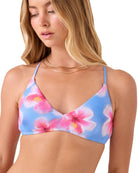 Roxy HIBISCUS DAZE ATHLETIC TRI Top BLUE HAZE HIBISCUS S