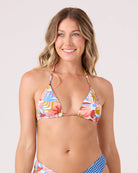Roxy Ripple Effect Reversible Tiki Tri  BLUE MULTI S