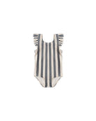 Rylee+Cru Scoop Back One-piece Retro Stripe Ocean 3-6m