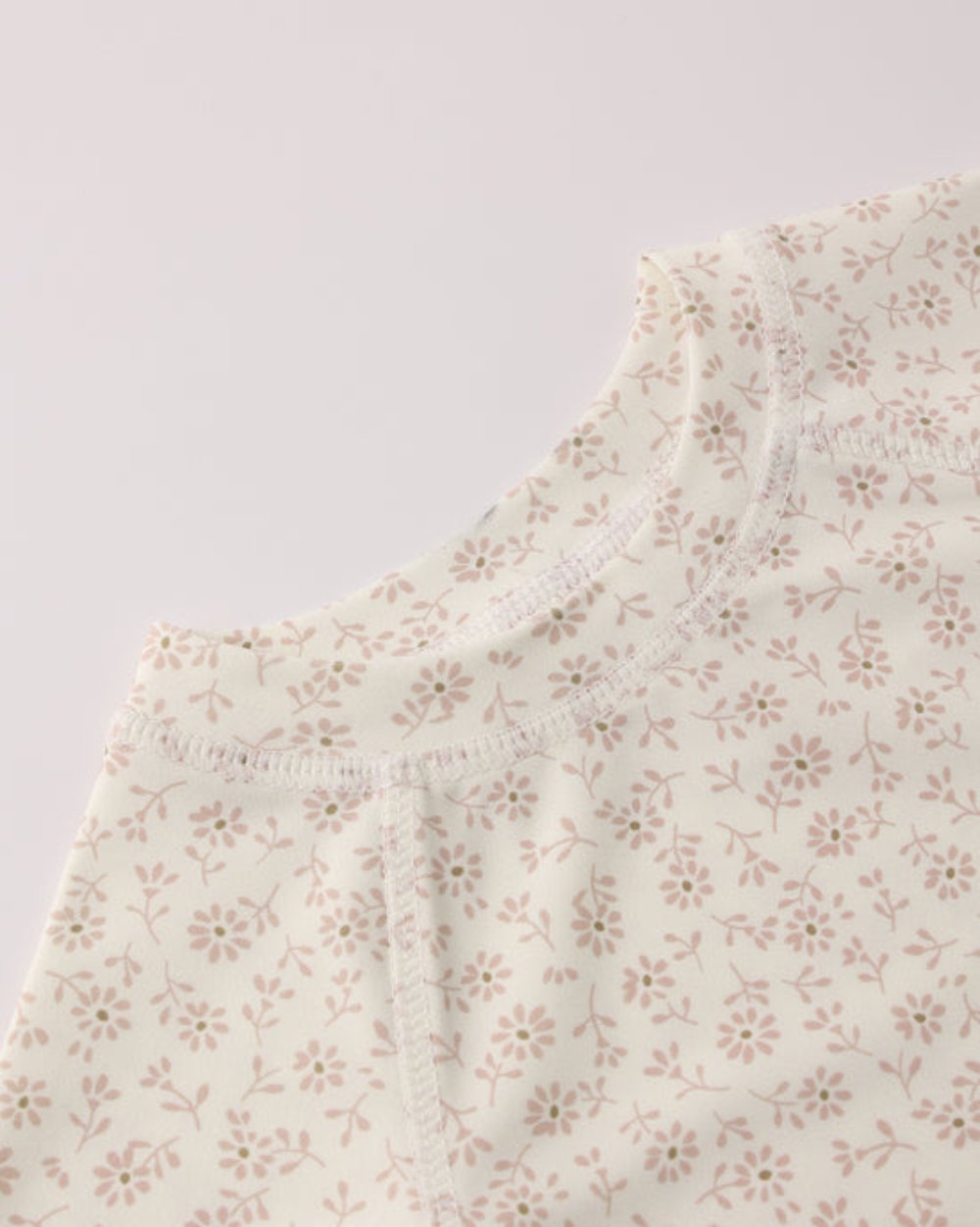 Rylee+Cru Girls Rashguard Ditsy Ivory 3-6m