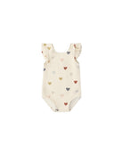Rylee+Cru Scoop Back One-piece Swimsuit Confetti Hearts  Natural 12-18m