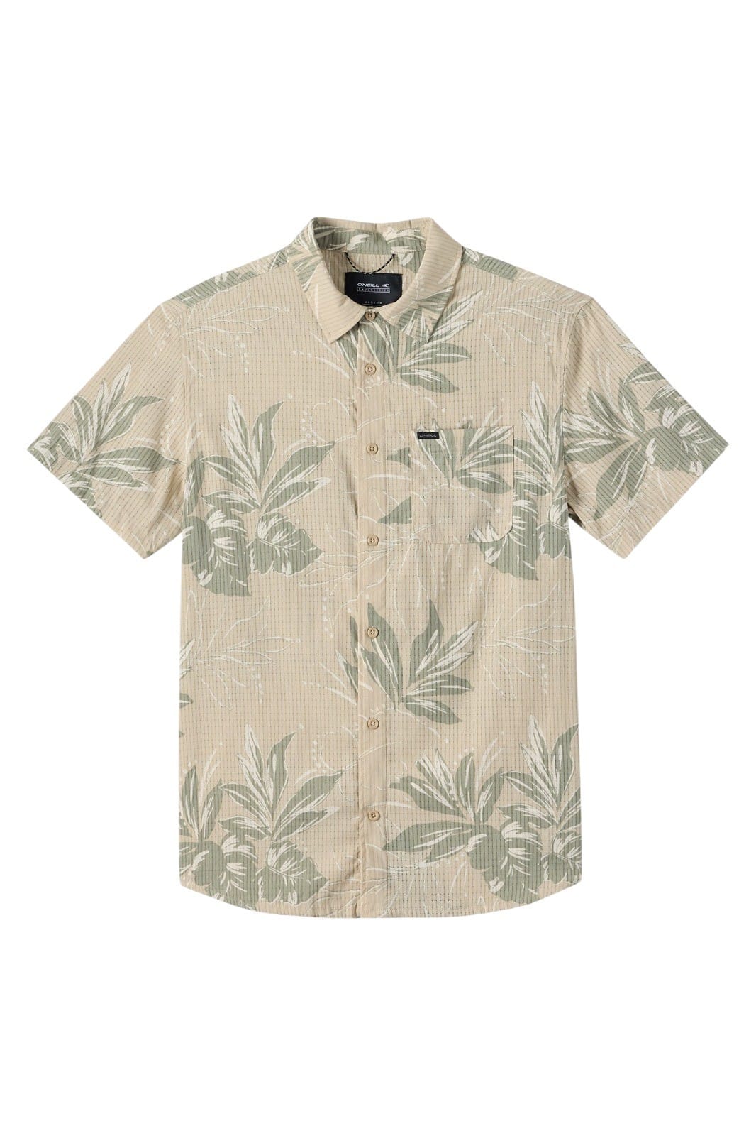 O'NEIL TRVLR PERFORATED PRINT SS WOVEN SHIRT