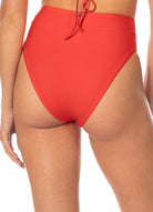 Maaji Suzy Q High Rise Bikini Bottom RedCamelia M