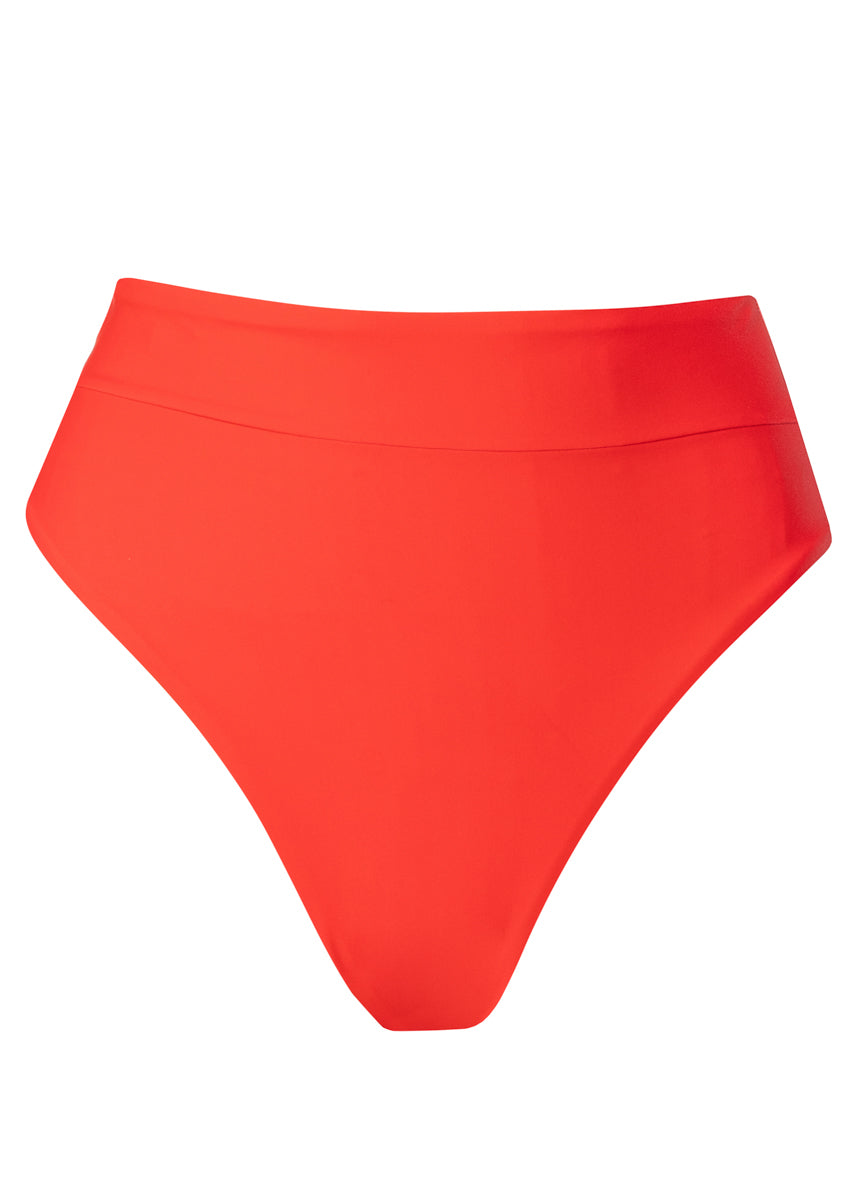 Maaji Suzy Q High Rise Bikini Bottom RedCamelia M
