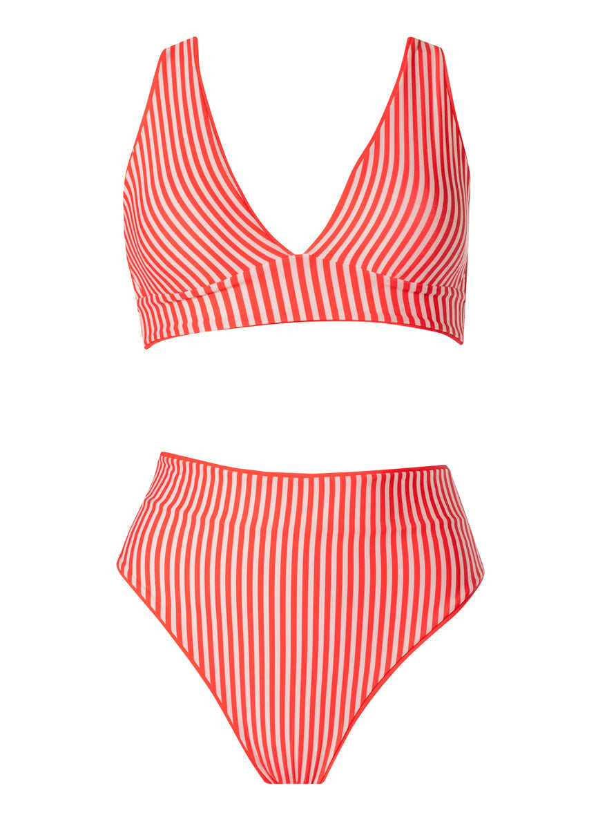 Maaji Suzy Q High Rise Bikini Bottom RedCamelia S
