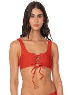 Maaji Dazzle Bikini Top Red XL
