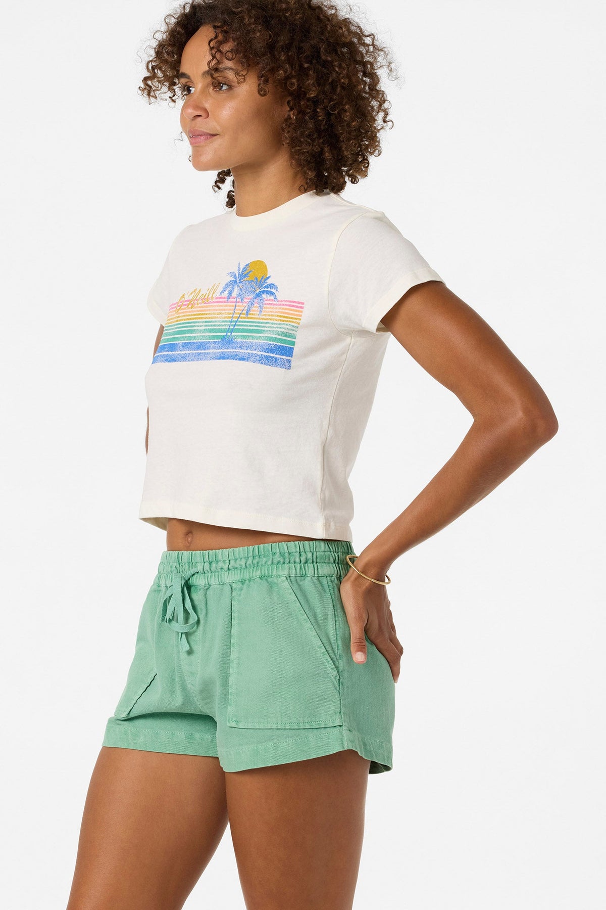 O'neill Retro Stripe Fitted Tee  TOFU L