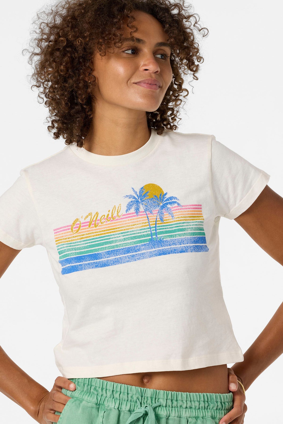 O'neill Retro Stripe Fitted Tee  TOFU S