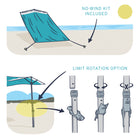 Solbello Sun Shade Umbrella Blue