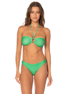 MAAJI Solid Stripe Jill Bandeau Top Green M