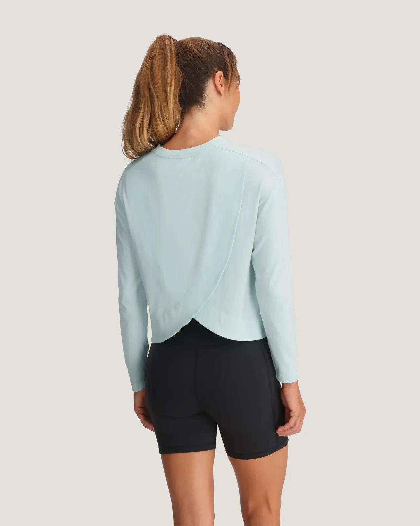 Free Fly Women's Bamboo Shade Crossover Long Sleeve - Tropic Sea S