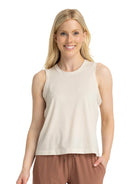 Free Fly Women's Elevate Lightweight Tank Fleece Heather Birch S