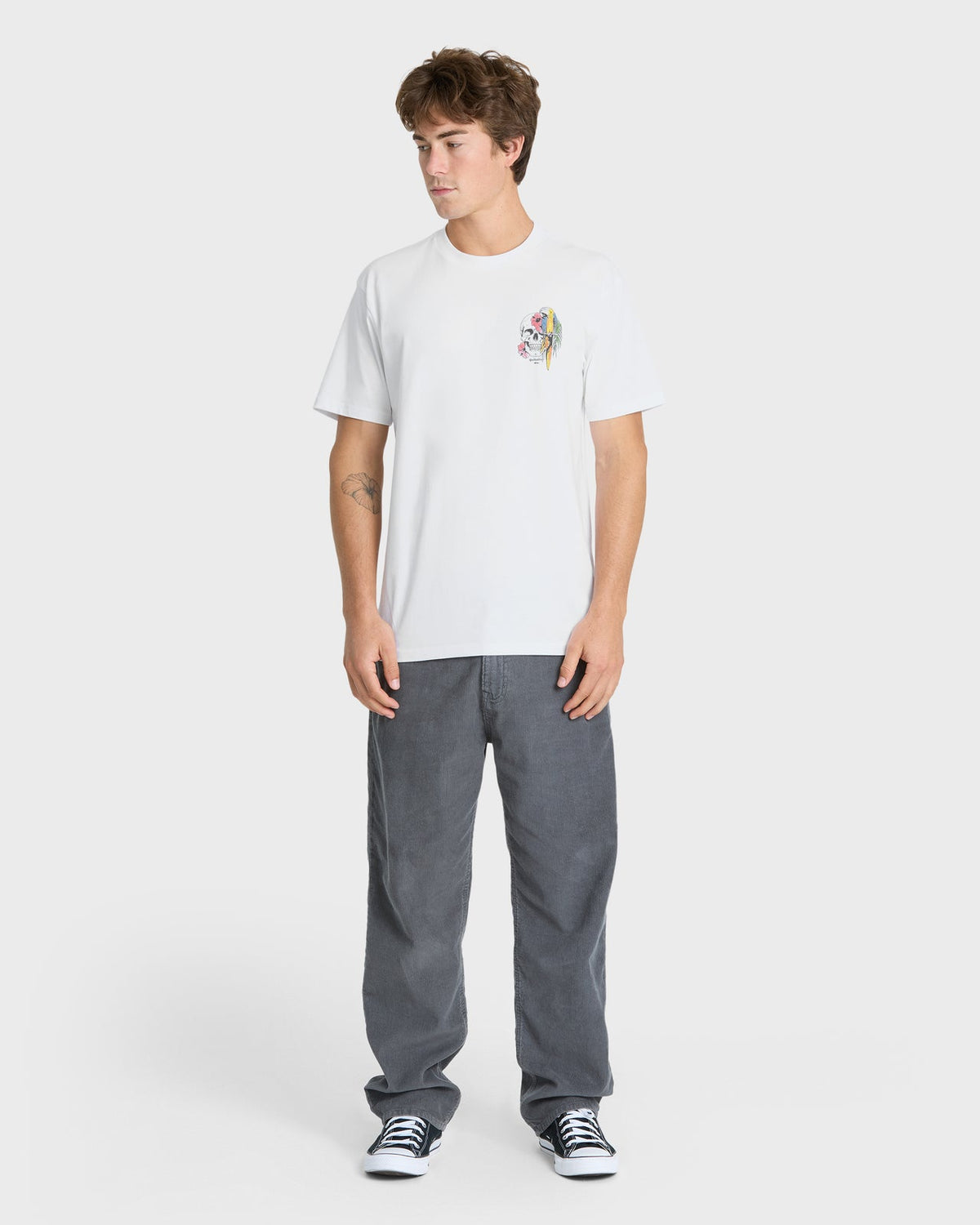 Quiksilver Bird Brain SS Tee WHT XL