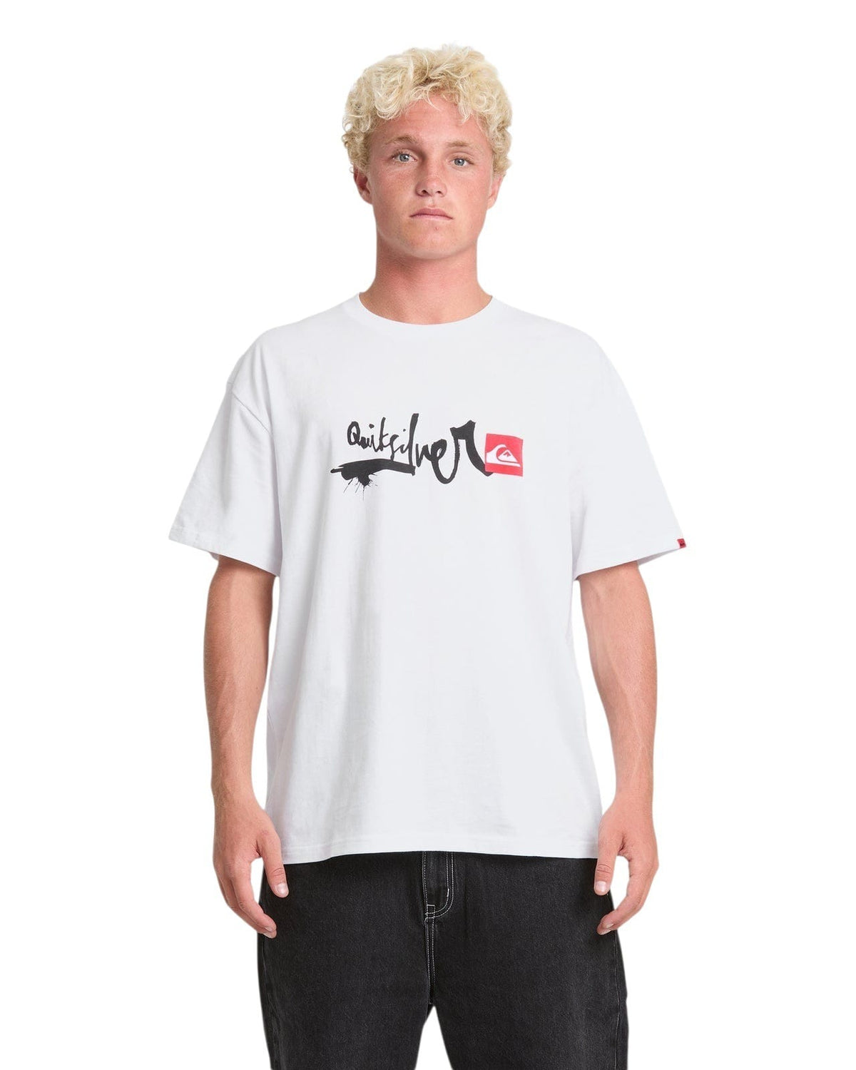 Quiksilver YG Script Sticker Slap SS Tee