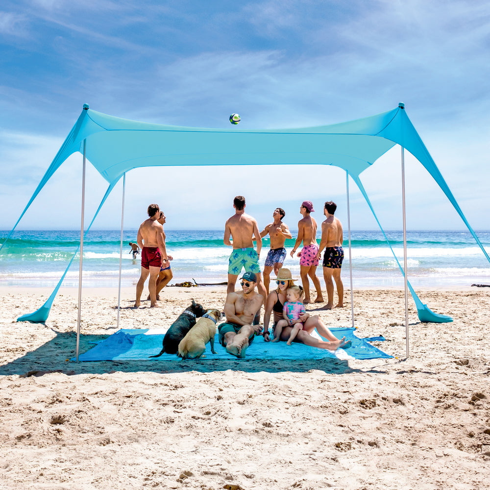 Sun Ninja Beach Tent Turquoise 8Person