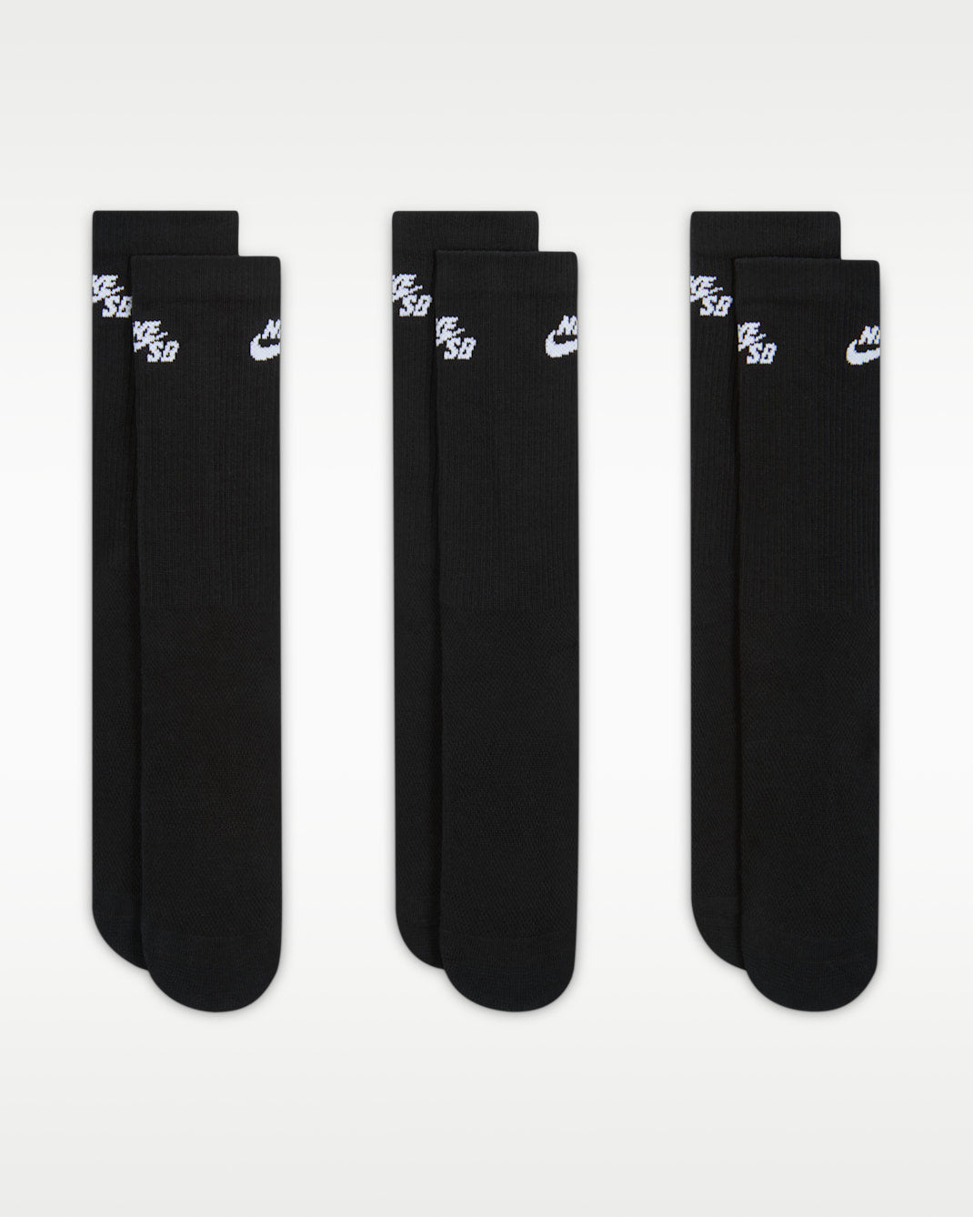 Nike SB Everyday Elevated Crew Sock 900-Black L