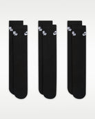 Nike SB Everyday Elevated Crew Sock 900-Black L