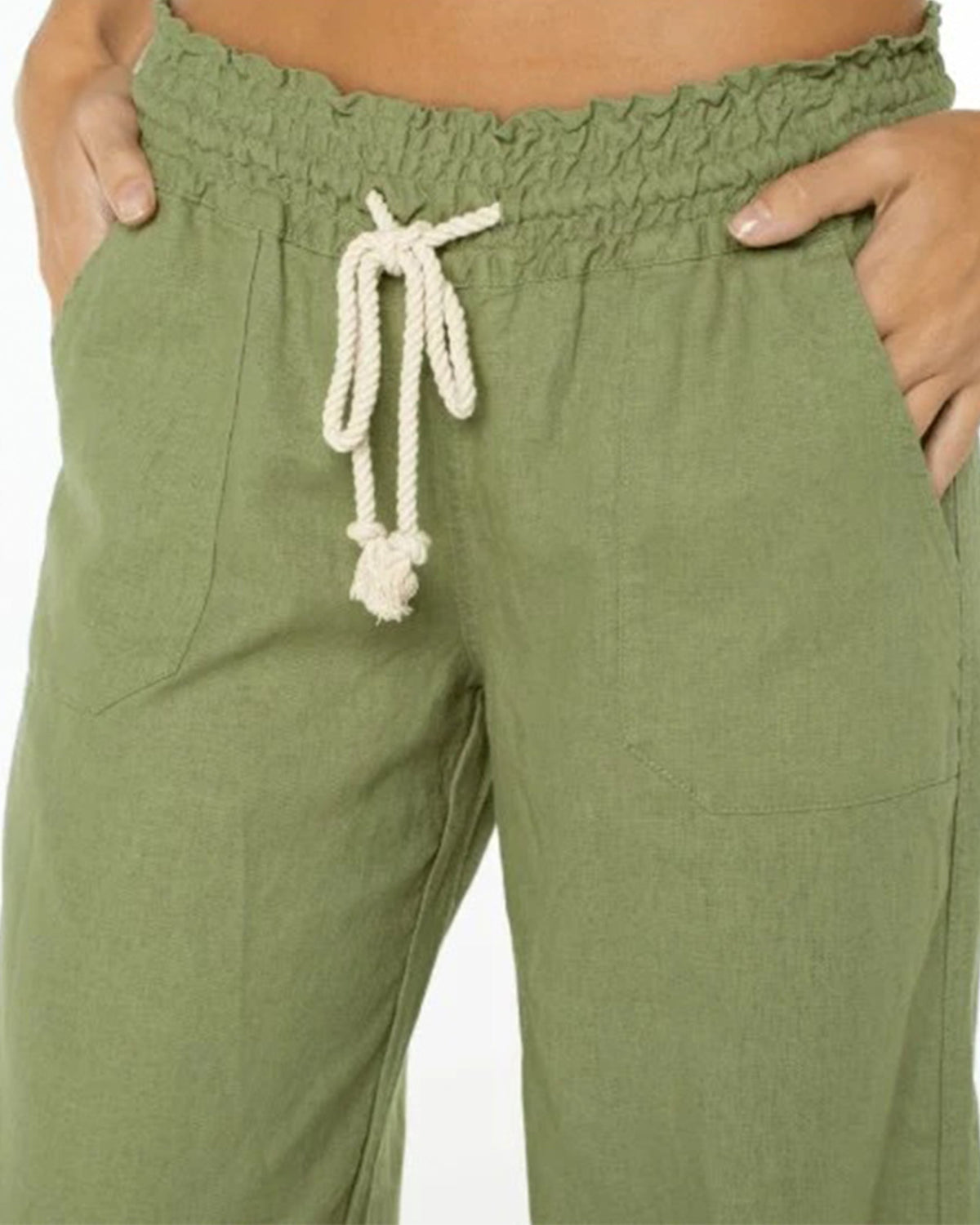 ROXY Oceanside Wide Leg Pants GLD L