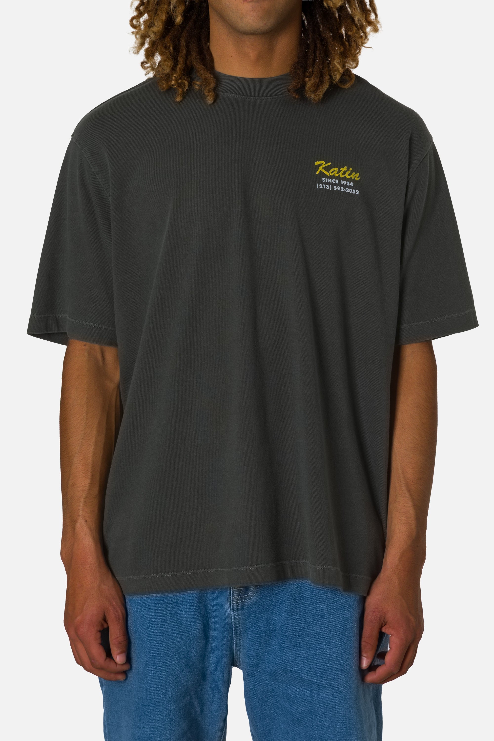 Katin SHERWIN BOX FIT TEE Shirt Black Wash M