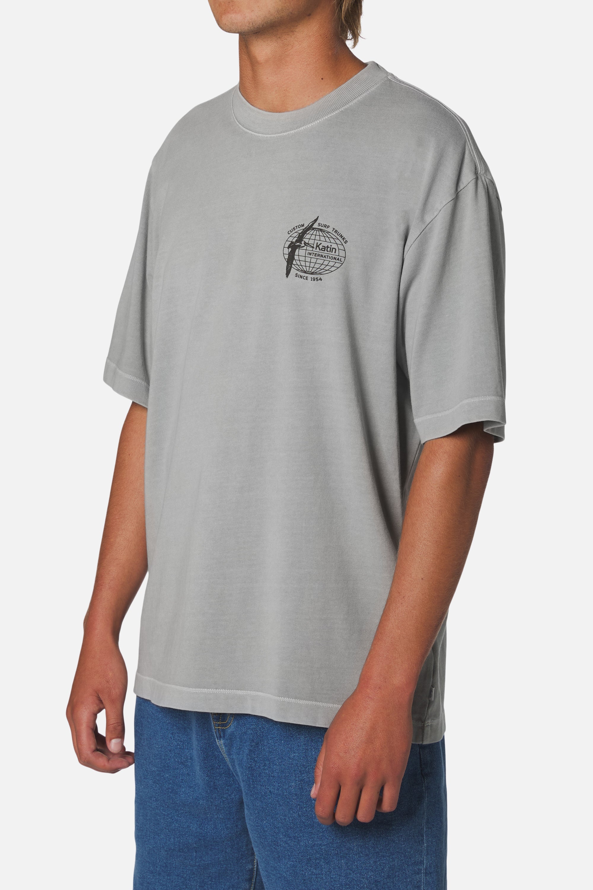 Katin WILLIAMS BOX FIT TEE Shirt Neutral Gray L