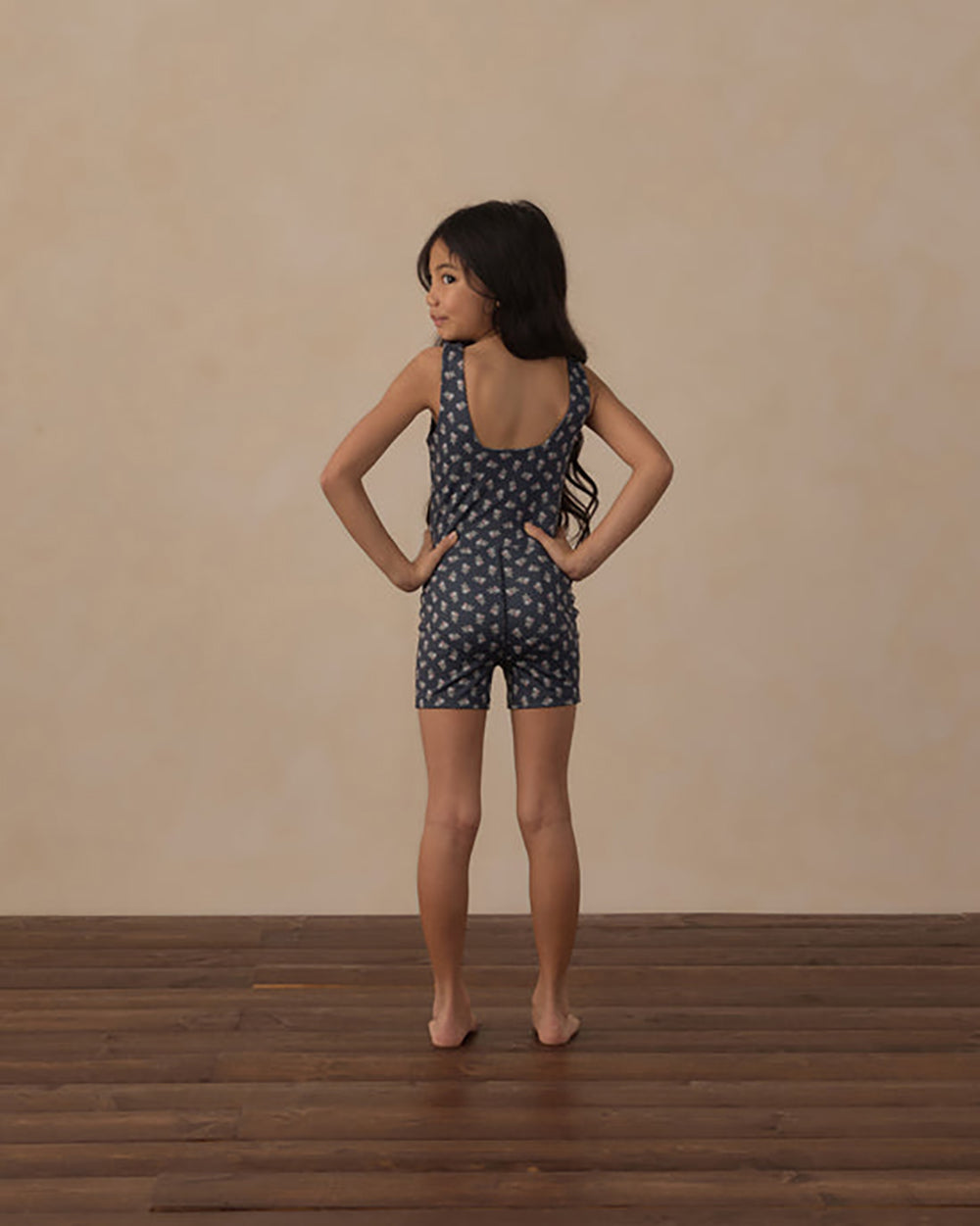 Rylee and Cru Malibu Bodysuit Blue Blooms 4-5Y